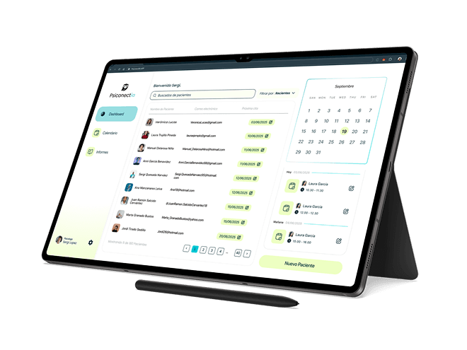 Mockup PsiconectIA Dashboard